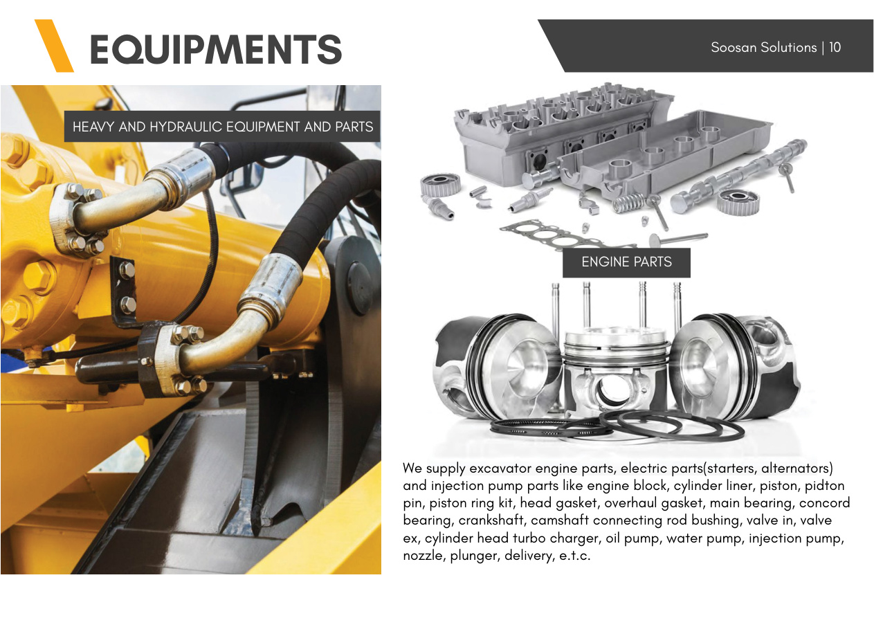 Soosan Solutions equipment
